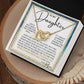 Dance In The Rain - To My Daughter interlocking hear necklace