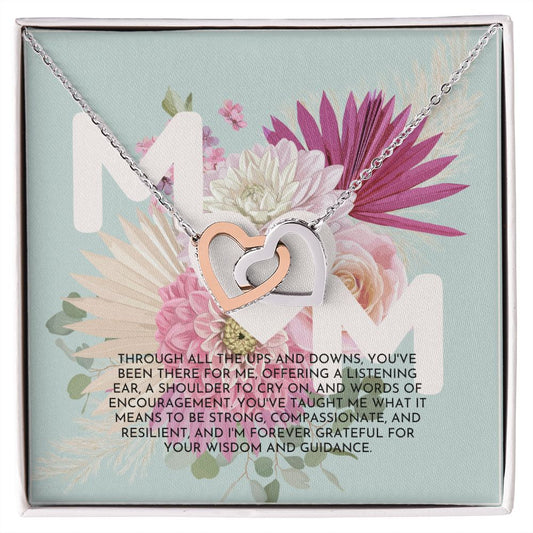 Pastel Floral Bouquet Mother's Day Card (1000 × 1000 px) interlocking hear necklace
