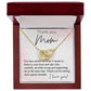 Thank You Mom interlocking hear necklace