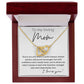 To My Loving Mom interlocking hear necklace