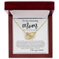 To My Amazing Mom - When We Can_t be Together interlocking hear necklace