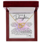 To My Daughter - Closed My Eyes interlocking hear necklace