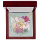 Pastel Floral Bouquet Mother's Day Card (1000 × 1000 px) interlocking hear necklace