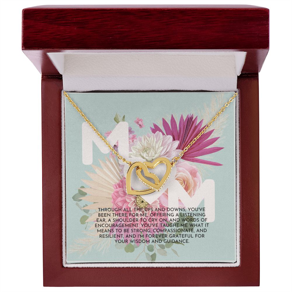 Pastel Floral Bouquet Mother's Day Card (1000 × 1000 px) interlocking hear necklace
