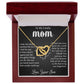 My Lovely Mom - I Appreciate The Thoughtful Things You Do interlocking hear necklace