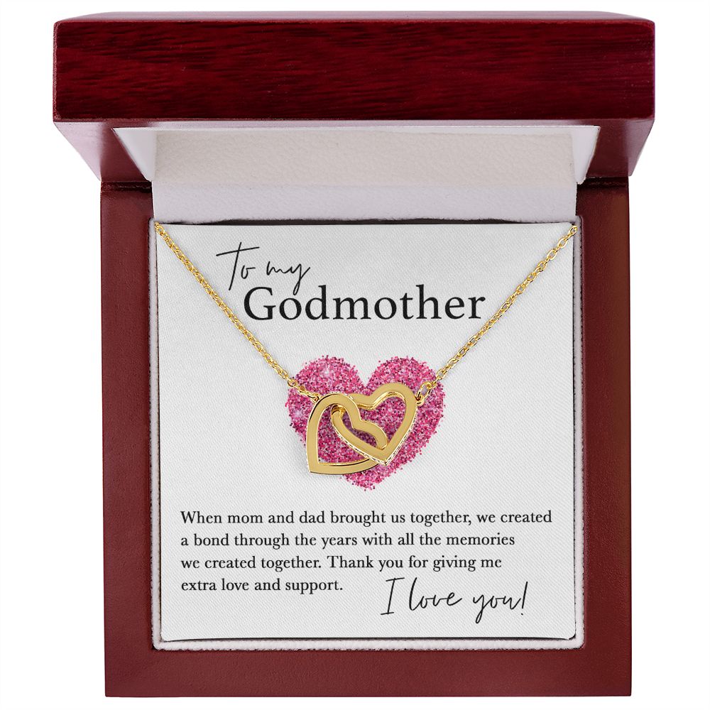 To My Godmother copy interlocking hear necklace