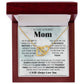 Loving Mom - Lucky To Have You interlocking hear necklace