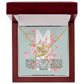 Blue and Pink Floral Spring Mother's Day Card (1000 × 1000 px) interlocking hear necklace