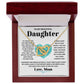 To My Beautiful Daughter interlocking hear necklace