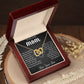 My Lovely Mom - I Appreciate The Thoughtful Things You Do interlocking hear necklace