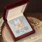 Blue and Pink Floral Spring Mother's Day Card (1000 × 1000 px) interlocking hear necklace