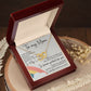 To My Mom - Forever Grateful For You interlocking hear necklace