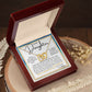 Dance In The Rain - To My Daughter interlocking hear necklace