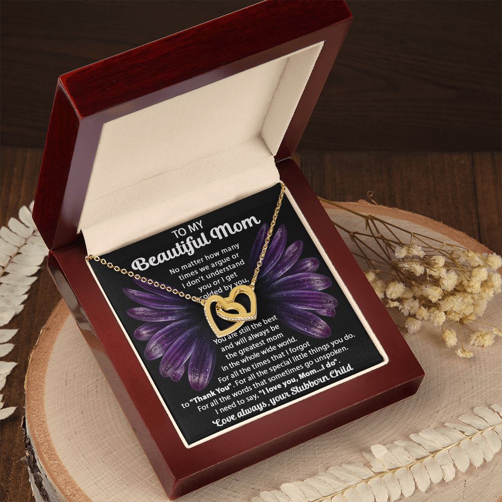 Your Stubborn Child 2 interlocking hear necklace