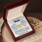 Loving Mom - Lucky To Have You interlocking hear necklace