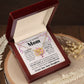Loving Mom interlocking hear necklace