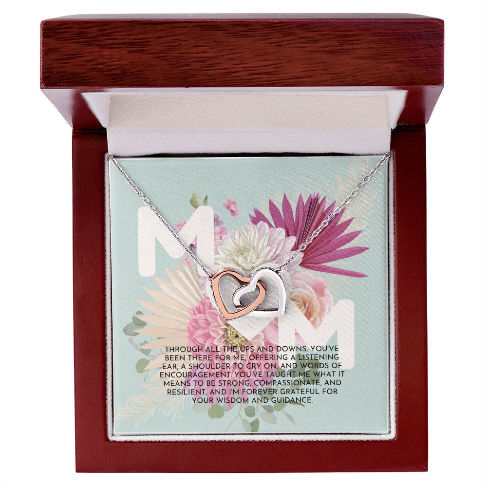 Pastel Floral Bouquet Mother's Day Card (1000 × 1000 px) interlocking hear necklace