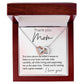 Thank You Mom interlocking hear necklace