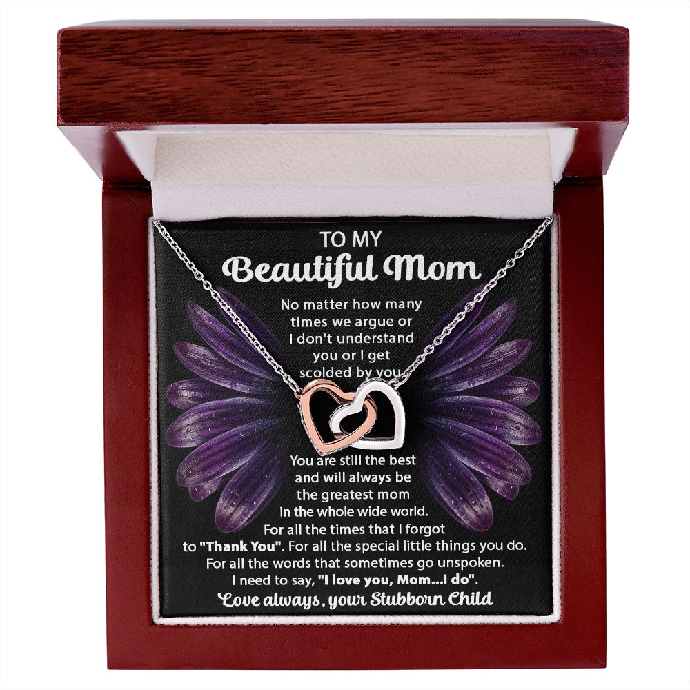 Your Stubborn Child 2 interlocking hear necklace