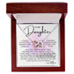 To My Daughter - Closed My Eyes interlocking hear necklace