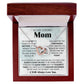 Loving Mom - Lucky To Have You interlocking hear necklace