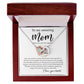 To My Amazing Mom - When We Can_t be Together interlocking hear necklace