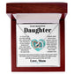 To My Beautiful Daughter interlocking hear necklace