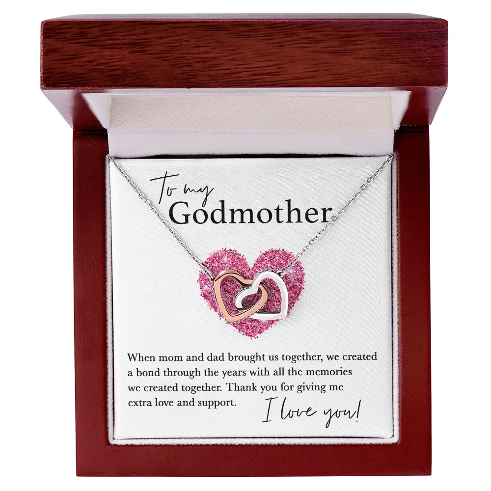 To My Godmother copy interlocking hear necklace