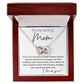 To My Loving Mom interlocking hear necklace