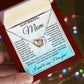 To My Beautiful Mom interlocking hear necklace