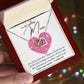 I Love You, Mom...I Really Do interlocking hear necklace