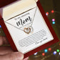 To My Amazing Mom - When We Can_t be Together interlocking hear necklace
