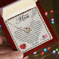 To My Mom - How Much I Love You 2 interlocking hear necklace