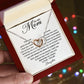 To My Mom - Appreciate You Always interlocking hear necklace