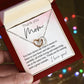 Thank You Mom interlocking hear necklace