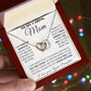 Mom - Forever Grateful interlocking hear necklace