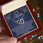 To My Mom - I Want To Thank You For All interlocking hear necklace