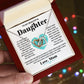 To My Beautiful Daughter interlocking hear necklace