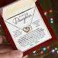 Forever And Always - To My Daughter interlocking hear necklace