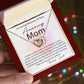 Loving Memory Mom interlocking hear necklace