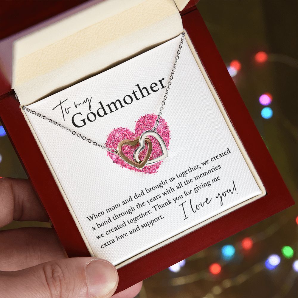 To My Godmother copy interlocking hear necklace