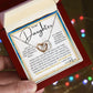 Dance In The Rain - To My Daughter interlocking hear necklace