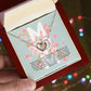 Blue and Pink Floral Spring Mother's Day Card (1000 × 1000 px) interlocking hear necklace