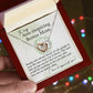 To My Awe-Inspiring Bonus Mom interlocking hear necklace