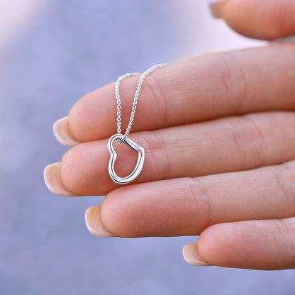 Dance In The Rain - To My Daughter Delicate Heart necklace