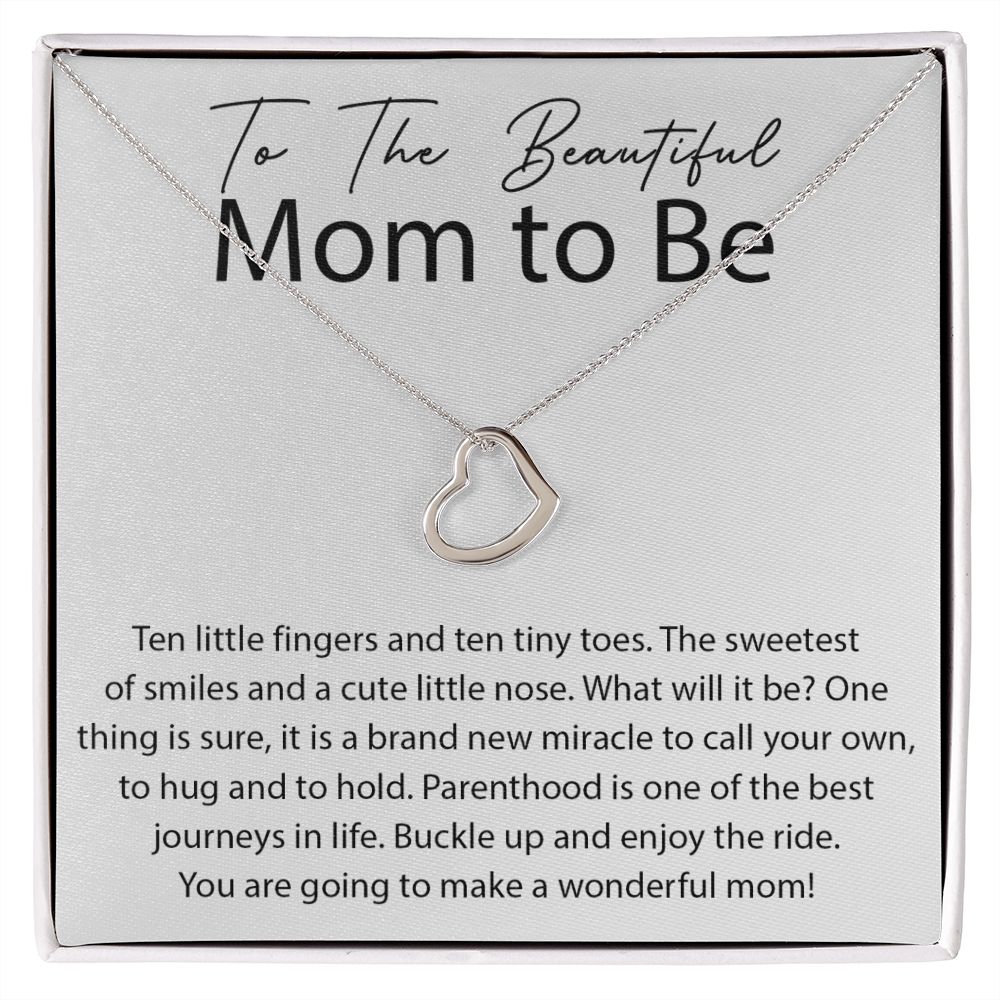 You will make a Wonderful Mom Delicate Heart necklace