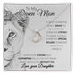 To My Queen Mom Delicate Heart necklace