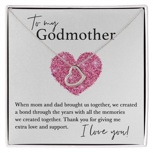 To My Godmother copy Delicate Heart necklace