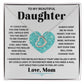 To My Beautiful Daughter Delicate Heart necklace