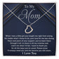 To My Mom - I Want To Thank You For All Delicate Heart necklace